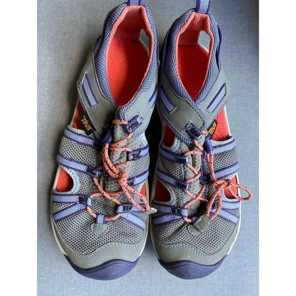 Teva Manetee Sandal Water Shoe Women 5 Gray Bungee sku2